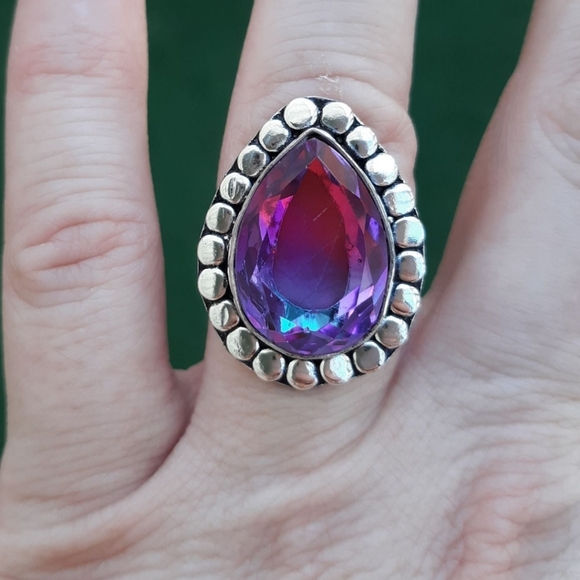 *** Sale *** New Bi-Color Tourmaline 925 Silver Ring.  - Picture 7 of 9